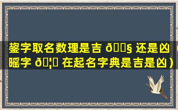 鋆字取名数理是吉 🐧 还是凶（暚字 🦟 在起名字典是吉是凶）